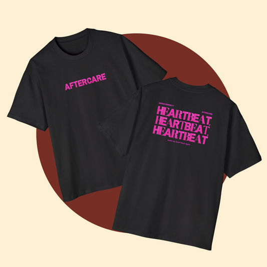 Nessa Barrett 'HEARTBEAT' Glitter Text Tee
