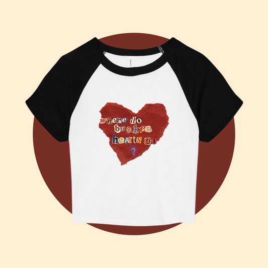 One Direction 'Where Do Broken Hearts Go?' Baseball Baby Tee